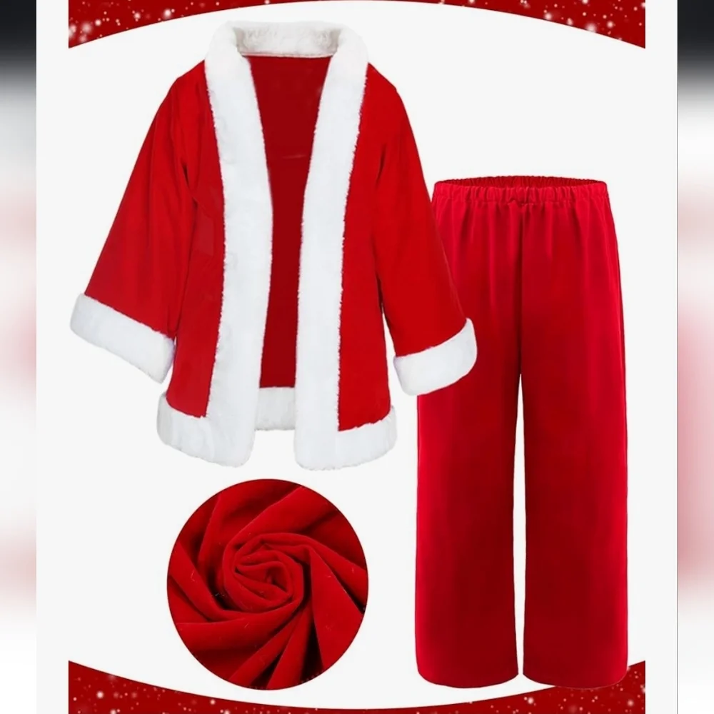 Kids Santa Claus Costume Set - Red and White NWT
